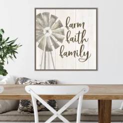 22" X 22" Farm Life III Farm Faith Family By Tara Reed Framed Canvas Wall Art Gray Wash - Amanti Art -Home Furniture GUEST 9f586761 a1ce 4a46 a06a 61881a65a3a5