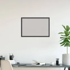 Amanti Art 38"x26" Stylish Wood Frame Gray Cork Board Black : Wall Mount Bulletin Board For Office & Bedroom -Home Furniture GUEST a16053cc bd6e 45b2 9bc0 15af7e95afdb