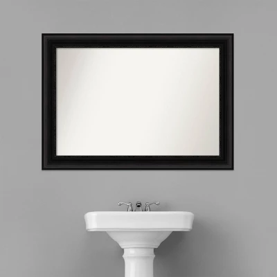 42" X 30" Non-Beveled Parlor Bathroom Wall Mirror Black - Amanti Art 10 42" X 30" Non-Beveled Parlor Bathroom Wall Mirror Black - Amanti Art - Image 8