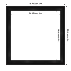 Amanti Art 28"x28" Grand Black Narrow Framed Magnetic Dry Erase Board -Home Furniture GUEST a1be8f38 92a5 4d03 a072 a4bcaa21027d