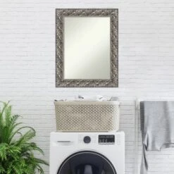 24" X 30" Non-Beveled Silver Luxor Wood Bathroom Wall Mirror - Amanti Art -Home Furniture GUEST a2942556 46a7 404c add8 bbdb5ee14238