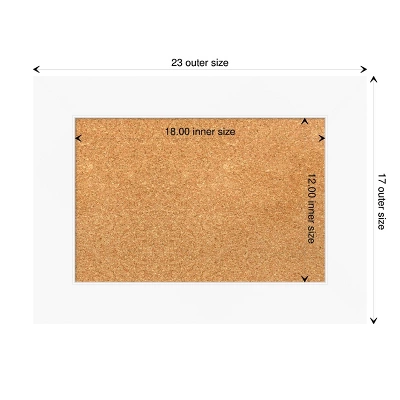 Amanti Art Cabinet White Framed Corkboard, Natural Cork 5 Amanti Art Cabinet White Framed Corkboard, Natural Cork - Image 3