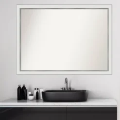 41" X 30" Non-Beveled Eva Narrow Bathroom Wall Mirror Gold - Amanti Art -Home Furniture GUEST a2c6262b 4b89 4f9d aa28 001430d1f499