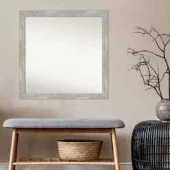30" X 30" Non-Beveled Dove Narrow Bathroom Wall Mirror Gray Wash - Amanti Art -Home Furniture GUEST a43e158f 9212 4c1d 91cc 0ec9d77894b6
