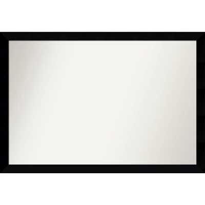 Black Museum Non-Beveled Wood Bathroom Wall Mirror 16 Black Museum Non-Beveled Wood Bathroom Wall Mirror - Image 14