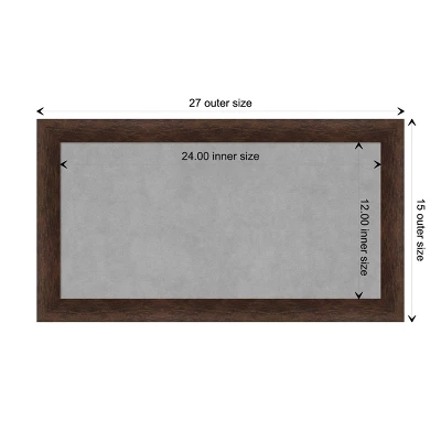27"x15" Narrow Framed Magnetic Board Warm Walnut - Amanti Art: Real Wood, Wall-Mounted, Office & Home Decor 11 27"x15" Narrow Framed Magnetic Board Warm Walnut - Amanti Art: Real Wood, Wall-Mounted, Office & Home Decor - Image 9