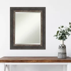 21" X 25" Bark Rustic Char Framed Wall Mirror Brown - Amanti Art -Home Furniture GUEST a5405790 e088 4b36 b083 ce79d1cfc991