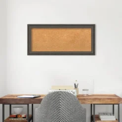 33"x15" Upcycled Wood Frame Natural Cork Board Brown/Gray - Amanti Art: Wall Mount, Large Bulletin Board -Home Furniture GUEST a595519c d9f2 4f4a 93d0 2fb32ecd679e