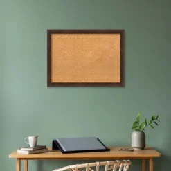 31"x23" Narrow Wood Frame Cork Board Warm Walnut - Amanti Art: Wall Mount, Bulletin Display -Home Furniture GUEST a59fa69c 3d70 48be 99bf a988a036c7fb