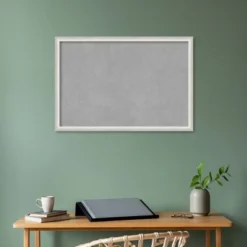 38"x26" Two Tone Framed Magnetic Board Silver - Amanti Art: Real Wood, Wall Mount, Office & Home Decor -Home Furniture GUEST a6997b47 18bb 458e 897c d36c6d3de240