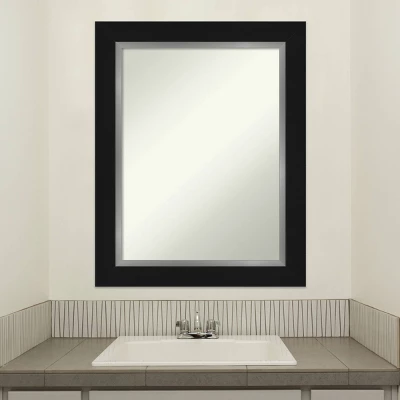 24" X 30" Non-Beveled Eva Bathroom Wall Mirror Black - Amanti Art 10 24" X 30" Non-Beveled Eva Bathroom Wall Mirror Black - Amanti Art - Image 8