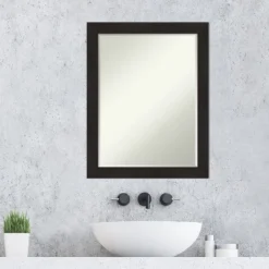 Furniture Espresso Narrow Petite Bevel Bathroom Wall Mirror -Home Furniture GUEST a6ea5b2a b2a4 41f4 8e7b 03ec17a8d14c