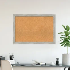 Amanti Art Dove Greywash Narrow Framed Corkboard, Natural Cork -Home Furniture GUEST a71ce2a8 1391 47e1 b50d b3ad3789a01e