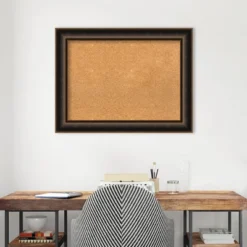 34"x26" Villa Wood Frame Natural Cork Board Oil Rubbed Bronze - Amanti Art: Wall Mount, Custom Framed, Home Organization -Home Furniture GUEST a763f5bf c1e6 4592 aca8 41f39f0925c1