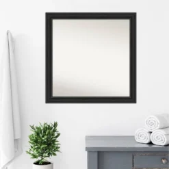 30" X 30" Non-Beveled Shipwreck Black Narrow Bathroom Wall Mirror - Amanti Art -Home Furniture GUEST a7c2ee29 3b88 43eb a1c3 d348ae556ba5