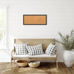 32"x14" Stylish Wood Frame Natural Cork Board Black - Amanti Art: Wall Mounted, Bulletin Display, Office Decor -Home Furniture GUEST a834f1d7 a1e1 4f0c 9183 f683dc981b17