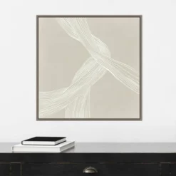 22" X 22" On The Same Wavelength I By Isabelle Z Framed Canvas Wall Art Gray Wash - Amanti Art -Home Furniture GUEST a858cfc6 d74c 44be 896d 74b2c073e808
