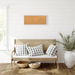 32"x14" Morgan Wood Frame Natural Cork Board White/Blue - Amanti Art: Wall Mount, Bulletin Board, No Choking Hazard -Home Furniture GUEST aacb1eae df57 4ee5 aa5b 5cfd7322519c