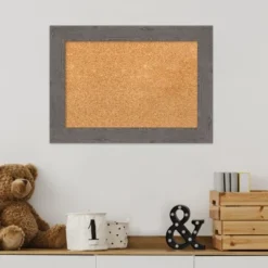 Amanti Art Rustic Plank Narrow Framed Corkboard, Natural Cork -Home Furniture GUEST ab54a766 e28d 4f09 84a5 2e0f3e2bea71