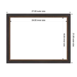 Amanti Art 21"x27" Ashton Black Framed Magnetic Dry Erase Board -Home Furniture GUEST abb1f491 5ceb 454f a7d1 97a29244648f