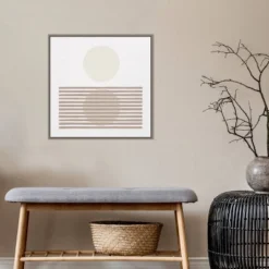 22" X 22" Reflection I Neutral By Moira Hershey Framed Canvas Wall Art Gray Wash - Amanti Art -Home Furniture GUEST abb462ae 9a3c 4a54 a805 7e9f4f7f66fe