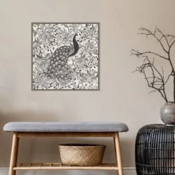 22" X 22" Peacock Garden III BW By Miranda Thomas Framed Canvas Wall Art Gray Wash - Amanti Art 16 22" X 22" Peacock Garden III BW By Miranda Thomas Framed Canvas Wall Art Gray Wash - Amanti Art -Home Furniture GUEST abf0fbbd cfc9 49fc b325 85ea907680ab