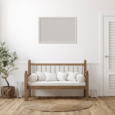 38"x26" Two Tone Wood Frame Gray Cork Board Silver - Amanti Art 7 38"x26" Two Tone Wood Frame Gray Cork Board Silver - Amanti Art - Image 5