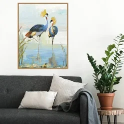 22" X 30" Heron Pairing By Aimee Wilson Framed Canvas Wall Art Light Brown - Amanti Art -Home Furniture GUEST acc1472c 507c 4fa9 b7fb d5ddfa12918e
