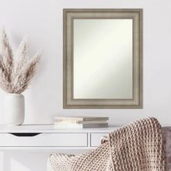 24" X 30" Non-Beveled Mezzanine Antique Silver Narrow Wood Wall Mirror - Amanti Art 13 24" X 30" Non-Beveled Mezzanine Antique Silver Narrow Wood Wall Mirror - Amanti Art -Home Furniture GUEST ad126f46 64d2 4a8b ab03 c204d492f13c