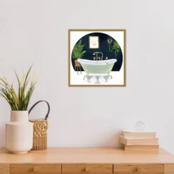 16" X 16" Homebody Collection C Bath By Victoria Borges Framed Canvas Wall Art Gold - Amanti Art -Home Furniture GUEST ae060875 7507 4ff5 b49f 57dd902900c7