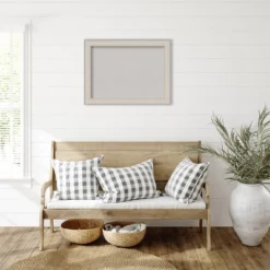 32"x24" Cottage Wood Frame Gray Cork Board White/Silver - Amanti Art -Home Furniture GUEST ae3b5e7a c295 4081 a445 9f64fb8c4c79