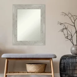 24" X 30" Non-Beveled Dove Gray Wash Wall Mirror - Amanti Art -Home Furniture GUEST aedf51ed b25d 45cd 9273 153afdf38862