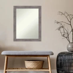 22" X 28" Non-Beveled Pinstripe Plank Gray Narrow Bathroom Wall Mirror - Amanti Art 13 22" X 28" Non-Beveled Pinstripe Plank Gray Narrow Bathroom Wall Mirror - Amanti Art -Home Furniture GUEST af733c4a cb98 4f6f 8c45 96c629a348ed