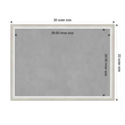 30"x22" Two Tone Framed Magnetic Board Silver - Amanti Art: Wall Mount, Real Wood & Steel 20 30"x22" Two Tone Framed Magnetic Board Silver - Amanti Art: Wall Mount, Real Wood & Steel -Home Furniture GUEST afe72261 0426 43e6 827f 7ff92e2c1311