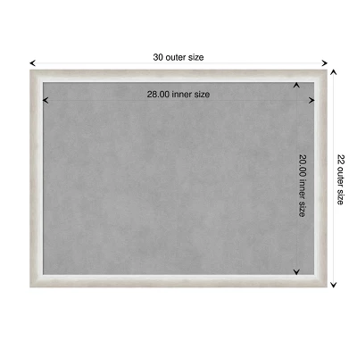 30"x22" Two Tone Framed Magnetic Board Silver - Amanti Art: Wall Mount, Real Wood & Steel 11 30"x22" Two Tone Framed Magnetic Board Silver - Amanti Art: Wall Mount, Real Wood & Steel - Image 9