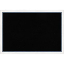 26"x18" Morgan Wood Frame Cork Board White/Blue - Amanti Art -Home Furniture GUEST b0575b6e 8145 4022 a602 695a8c996ad3