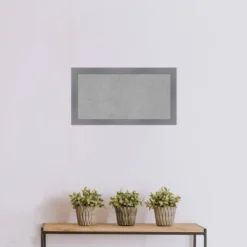 26"x14" Edwin Framed Magnetic Board Gray - Amanti Art: 100% Real Wood, Steel, Wall-Mounted, Organizational Tool -Home Furniture GUEST b072e79b d7fb 46f9 8307 e28ace62aad8