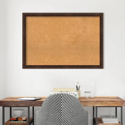 39"x27" Narrow Wood Frame Natural Cork Board Warm Walnut - Amanti Art: Wall Mounted, Bulletin Display 10 39"x27" Narrow Wood Frame Natural Cork Board Warm Walnut - Amanti Art: Wall Mounted, Bulletin Display - Image 8