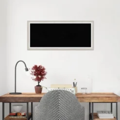 32"x14" Two Tone Wood Frame Black Cork Board Silver - Amanti Art -Home Furniture GUEST b182bedd a9fb 4bc0 81e8 44ec9e0c8064