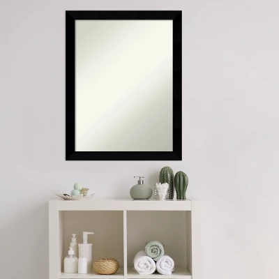 Black Museum Non-Beveled Wood Bathroom Wall Mirror 8 Black Museum Non-Beveled Wood Bathroom Wall Mirror - Image 6
