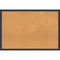 38"x26" Stylish Wood Frame Natural Cork Board Black - Amanti Art: Wall Mount, Decorative, 2ft X3ft -Home Furniture GUEST b3ad1d2a 63b6 4e54 a1fb 46c6687e520f