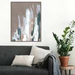 22" X 30" Shape Of Form I By JL Design Framed Canvas Wall Art Gray Wash - Amanti Art -Home Furniture GUEST b43cc381 197d 4412 a407 7375ee09a361