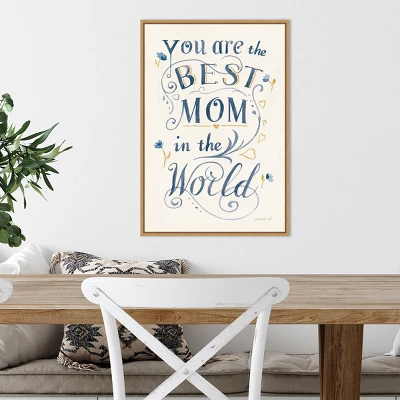 16" X 23" Best Mom May Flowers By Danhui Nai Framed Canvas Wall Art Light Brown - Amanti Art 6 16" X 23" Best Mom May Flowers By Danhui Nai Framed Canvas Wall Art Light Brown - Amanti Art - Image 4