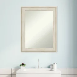 23" X 29" Non-Beveled Regal Birch Cream Bathroom Wall Mirror - Amanti Art -Home Furniture GUEST b5a88a90 ca1d 4b2c 8fe1 c3855e63bba7