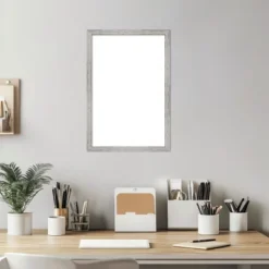 Amanti Art Shiplap White Narrow Framed Dry Erase Magnetic Board -Home Furniture GUEST b62b2ea6 cda9 4ee5 ae06 535db3884f51