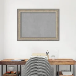 Amanti Art 33"x25" Framed Magnetic Board Fleur Champagne Silver : Metal Wall Mount, Office Décor -Home Furniture GUEST b67bcfe8 7e57 4e12 a3cb a8e1bb1b4ea7