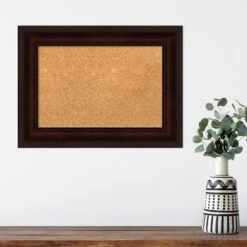 Amanti Art Coffee Bean Brown Framed Corkboard, Natural Cork -Home Furniture GUEST b6dcd777 a412 4c54 946b c5f175d4d5a2