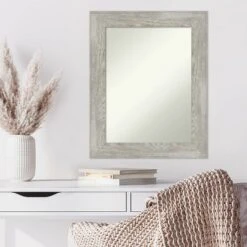 24" X 30" Non-Beveled Dove Gray Wash Wall Mirror - Amanti Art -Home Furniture GUEST b702b2c3 5467 40be b6fa 7d1b2f35d13a