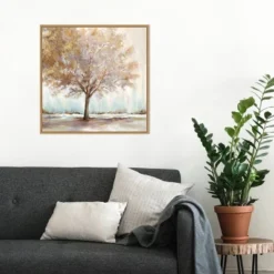 22" X 22" Infinite Peace By Eva Watts Framed Canvas Wall Art Light Brown - Amanti Art -Home Furniture GUEST b7b965db dbc7 4137 9441 57eff899dea4