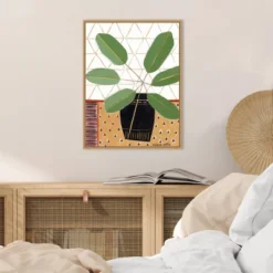 18" X 24" Tablecloth 4 By Marisa Anon Framed Canvas Wall Art Gold - Amanti Art -Home Furniture GUEST b82a3af6 c28d 4d83 9e37 9a8cec2197ba